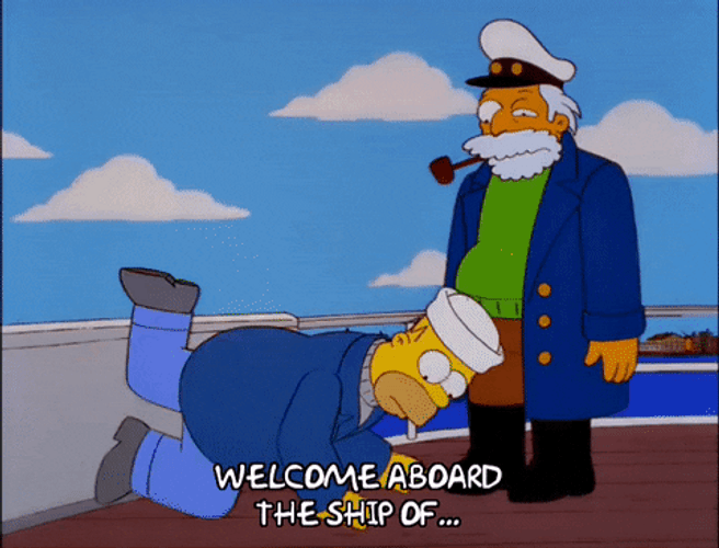 Welcome Aboard The Ship Homer Simpson GIF