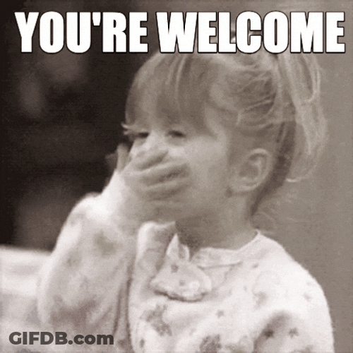 Welcome August Black And White You're Welcome GIF