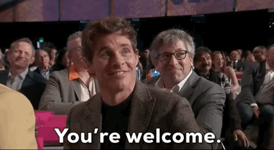 Welcome August James Marsden You're Welcome GIF
