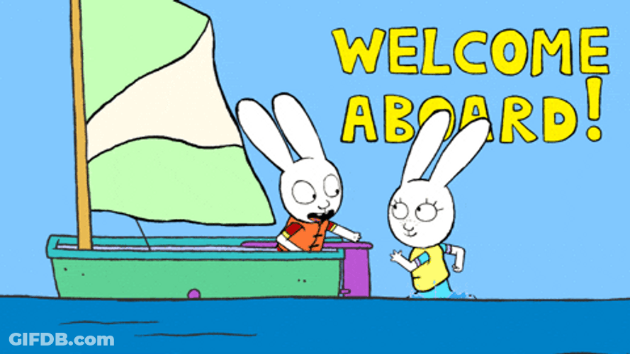 Welcome August Simon Welcome Aboard GIF