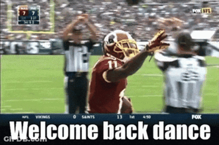 Welcome Back Dance Of Footballs Coming Home GIF