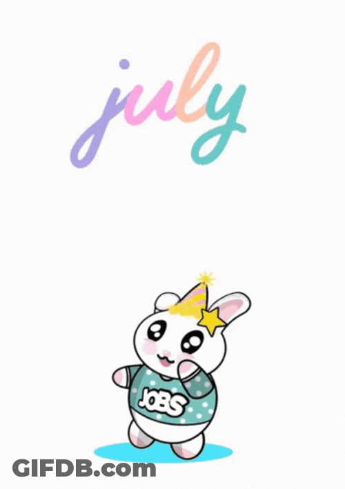 Welcome Colorful Happy July GIF