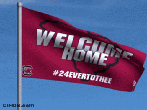 Welcome Home Flag Flying In Wind GIF