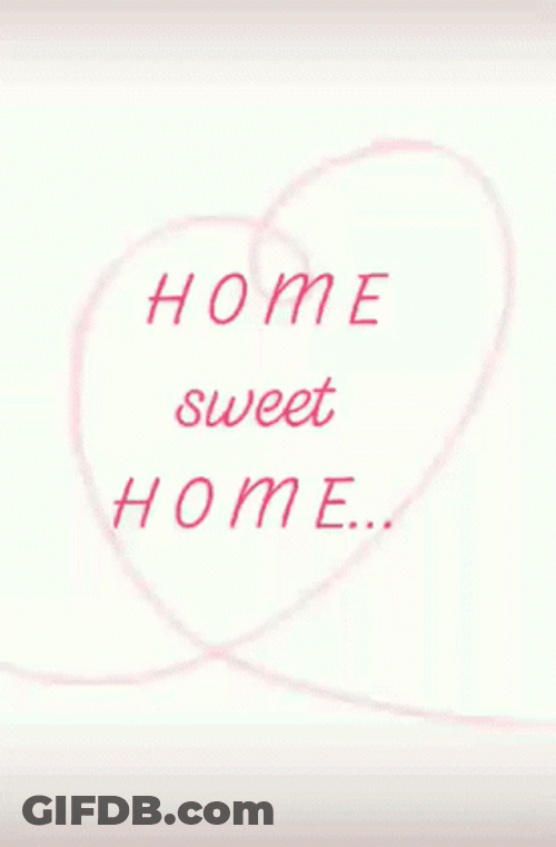 Welcome Home Sweet Home Cute Animated Text GIF
