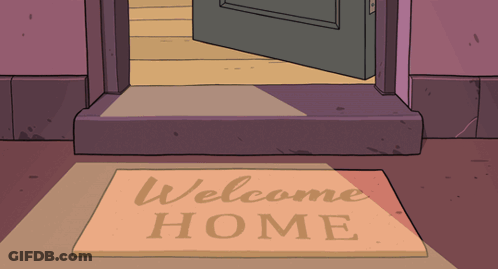 Welcome Mat In Front Of Door GIF
