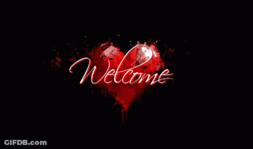 Welcome Neon Sign With Heart GIF