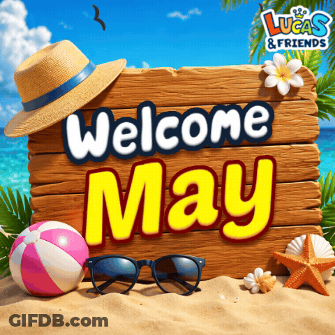 Welcome Sign With Beach Scene GIF