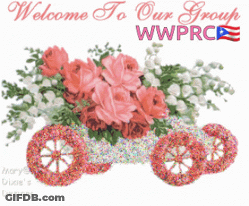 Welcome Sign With Flowers GIF