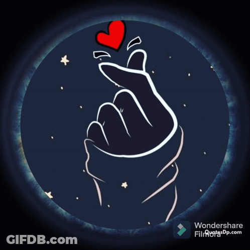 Welcome Sign With Hand Heart Gesture GIF