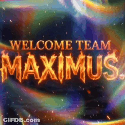 Welcome Team Maximus Sign With Flames GIF