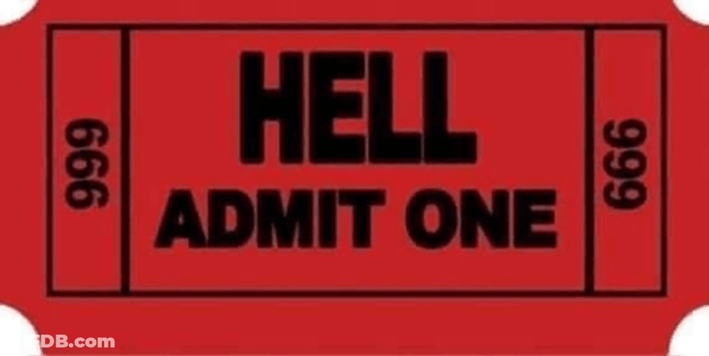 Welcome To Hell Entrance Ticket Stub GIF
