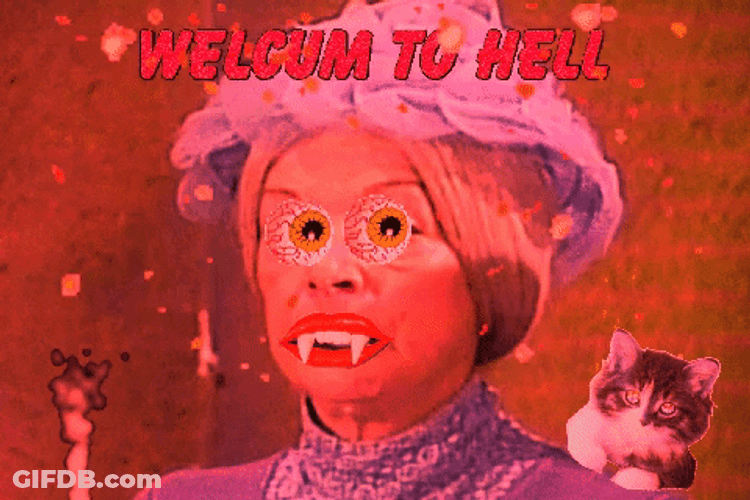 Welcome To Hell Funny Face App GIF