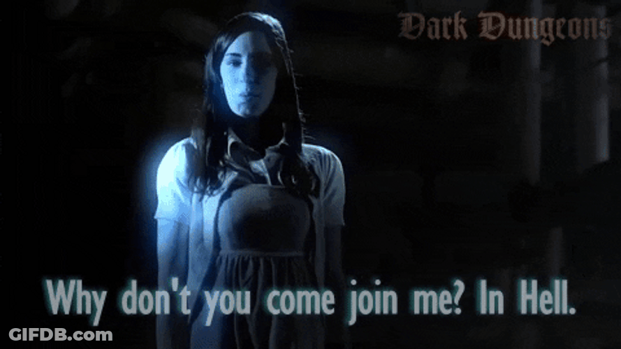 Welcome To Hell Ghost Appearing Dark Dungeon GIF