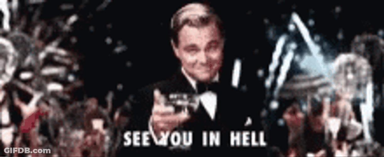 Welcome To Hell Leonardi DiCaprio Cheers GIF