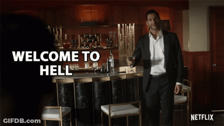 Welcome To Hell Lucifer Morningstar Cheers GIF