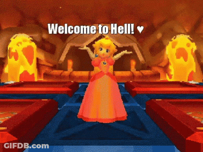 Welcome To Hell Princess Peach Super Mario GIF