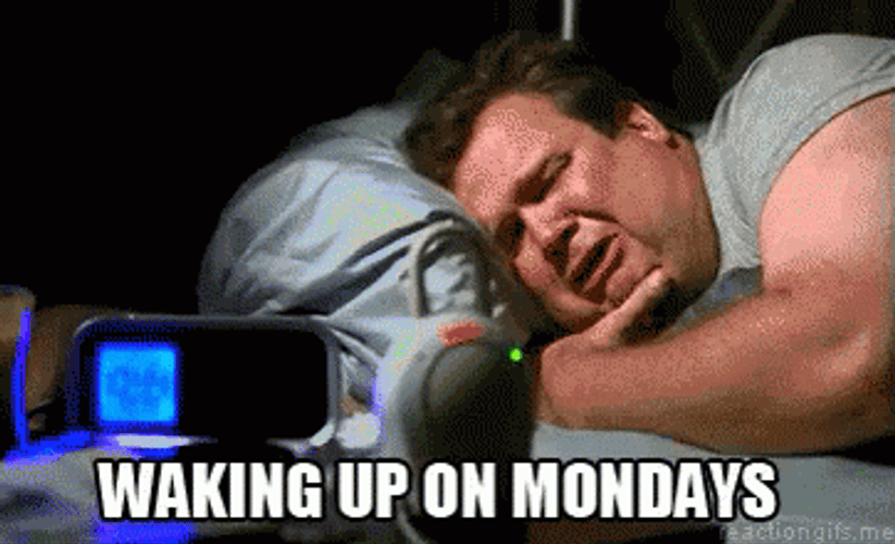 Welcome To Monday Crying Man Waking Up GIF