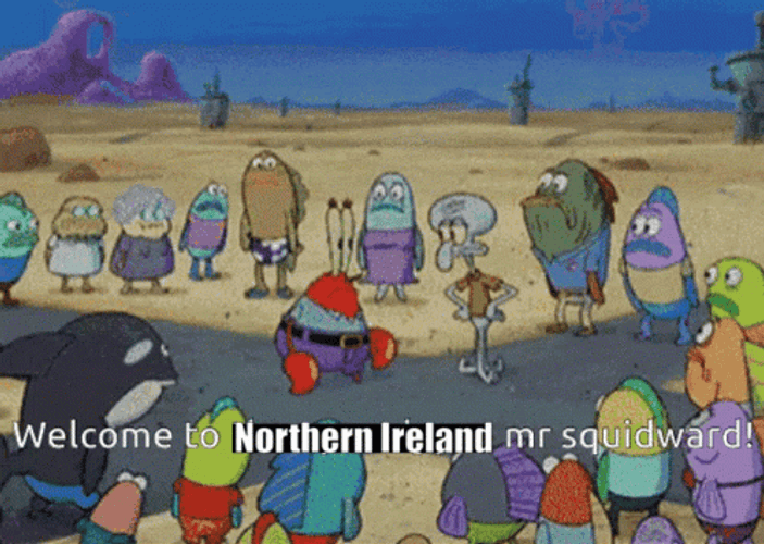 Welcome To Northern Ireland Squidward GIF