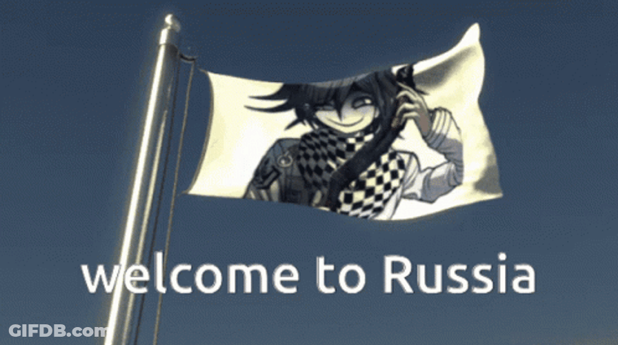 Welcome To Russia Kokichi Flag GIF