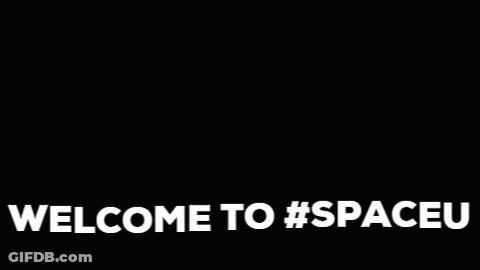 Welcome To #SpaceU Sign With Hand GIF