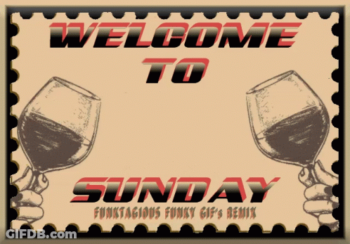 Welcome To Sunday Postcard GIF