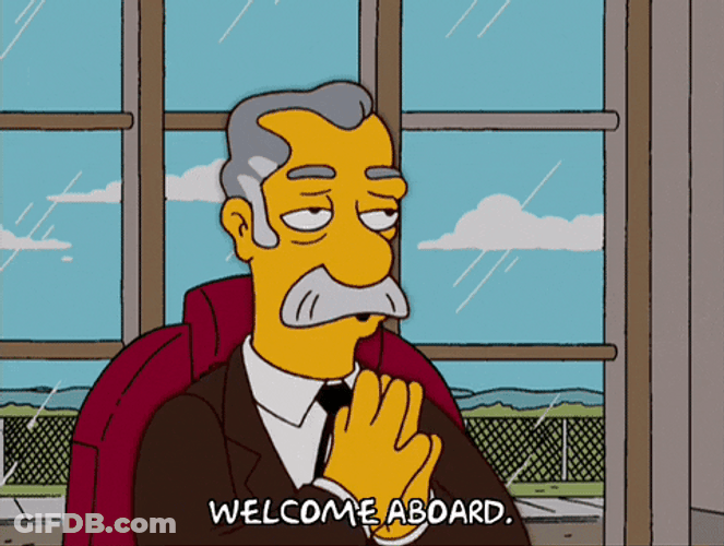 Welcome To The Club Simpsons Aboard GIF