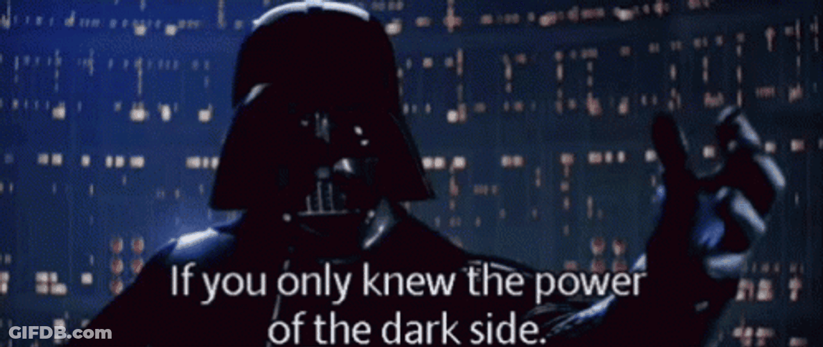 Welcome To The Dark Side GIF