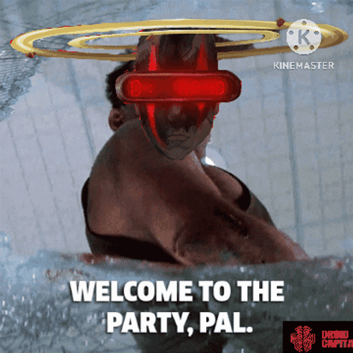 Welcome To The Party Pal Robot Head Meme GIF