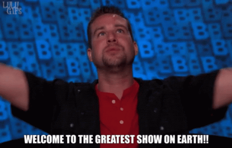 Welcome To The Show Blue Background GIF