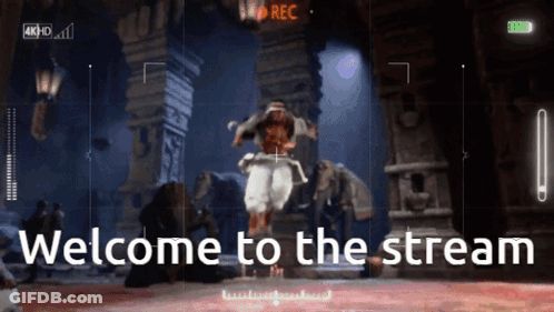 Welcome To The Stream Sign GIF