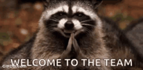 Welcome To The Team Sign With Confetti Cannon GIF