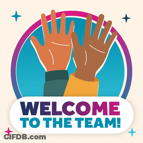 Welcome To The Team Sign With Two Hands GIF