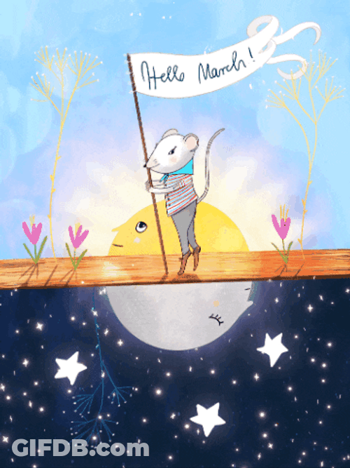 Welcoming March Animation GIF