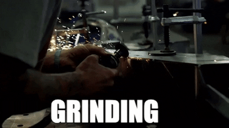 Welder Grinding Sheet Metal GIF