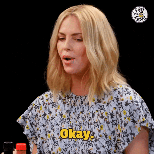 Well Alright Charlize Theron Fist Pump GIF