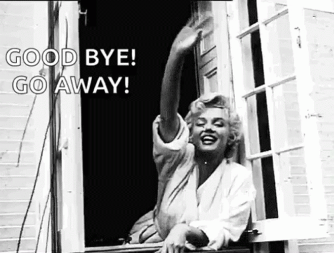 Well Bye Marilyn Monroe GIF