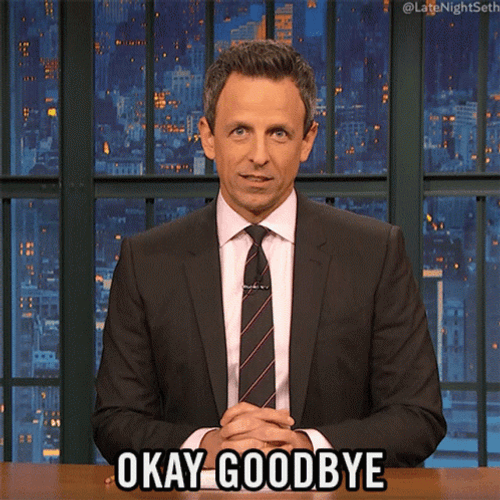 Well Bye Wave Seth Meyers GIF