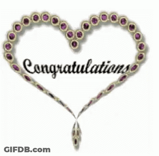Well Done Congratulations Animated Heart GIF