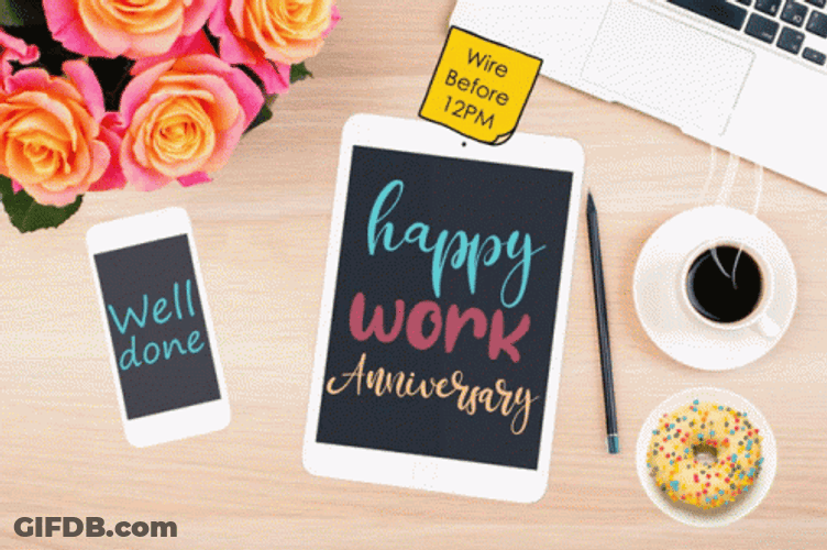 Well Done Happy Work Anniversary Meme GIF
