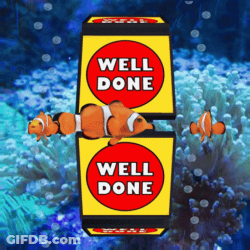 Well Done Nemo Underwater Sticker GIF