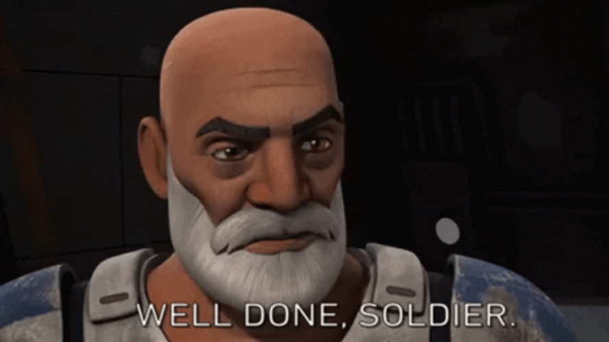 Well Done Soldier Captain Rex GIF
