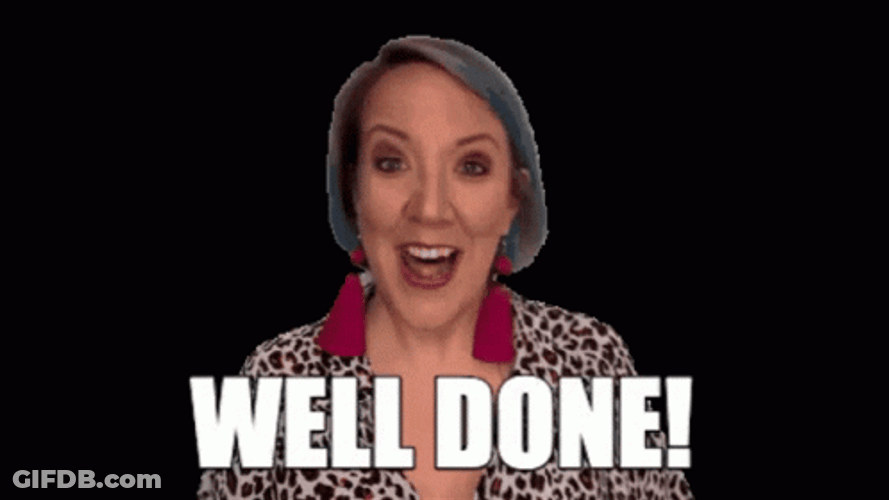 Well Done Woman Smiling GIF