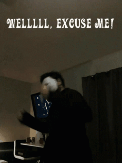 Well Excuse Me Man With Michael Myers Mask GIF