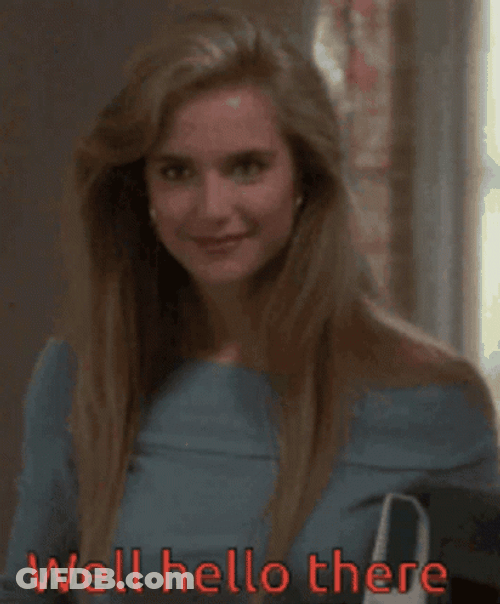 Well Hello There Blonde Girl GIF