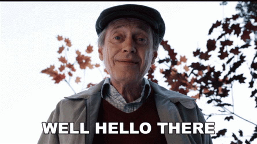 Well Hello There Smiling Elderly GIF