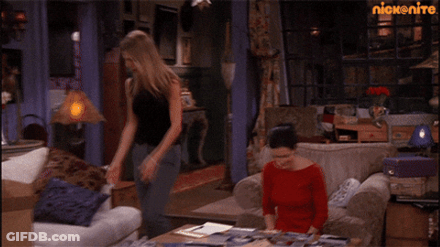 Well I Love To Mess Up Jennifer Aniston And Courteney Cox GIF