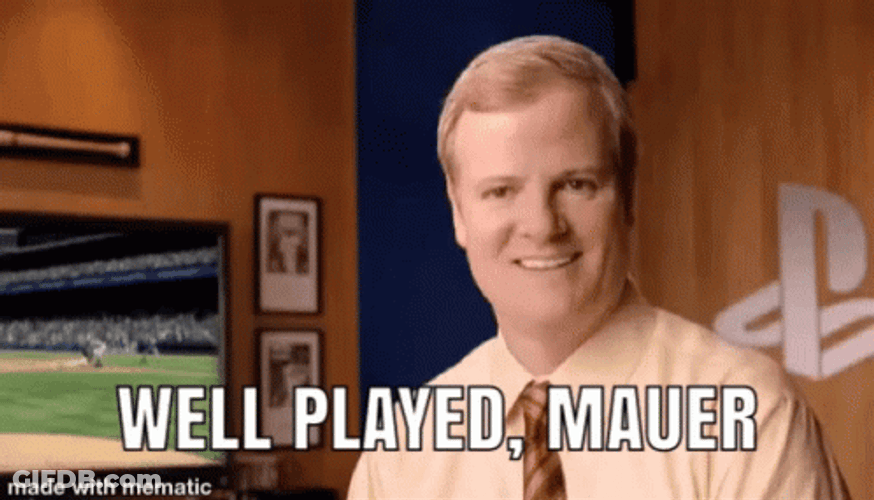 Well Played Mauer GIF