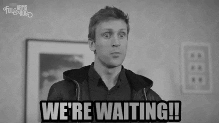 Well We're Waiting Sean Foil Finegan GIF