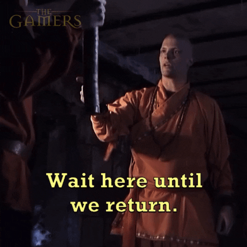 Well We're Waiting White Monk The Gamer GIF