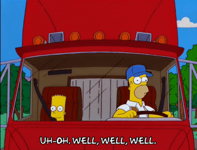 Well Well Well Homer And Bart Simpson GIF